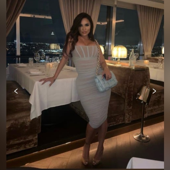 Nookie Eden Midi Dress light blue size medium - Picture 8 of 16